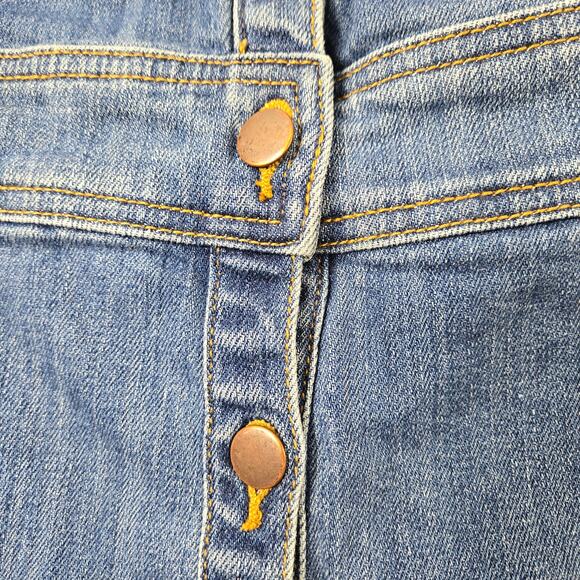 Pacsun Denim Cutout Dress Button Front Raw Hem size Small - Picture 9 of 16